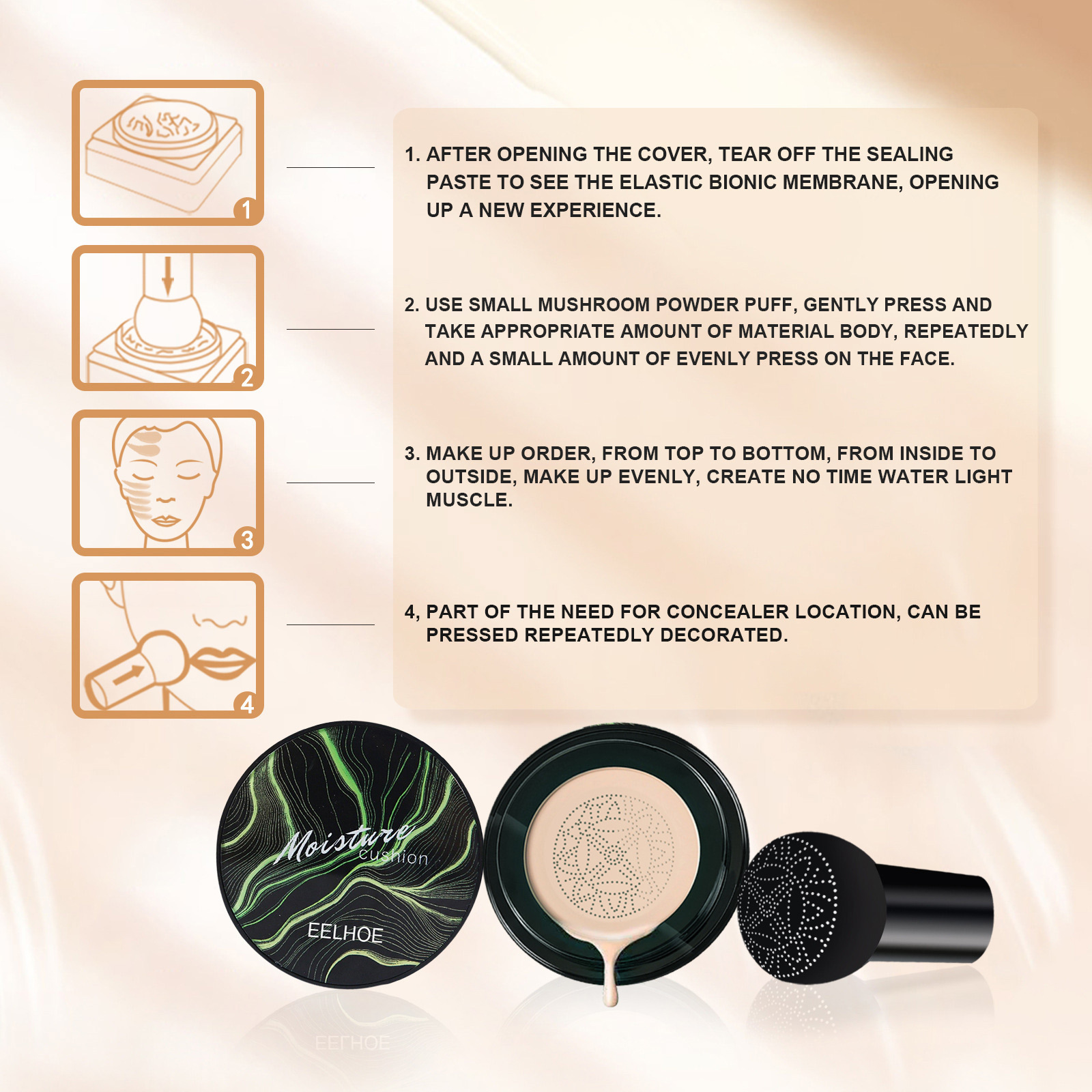 EELHOE Mushroom Head Air Cushi – обзор и цена Bb Cushion Korean