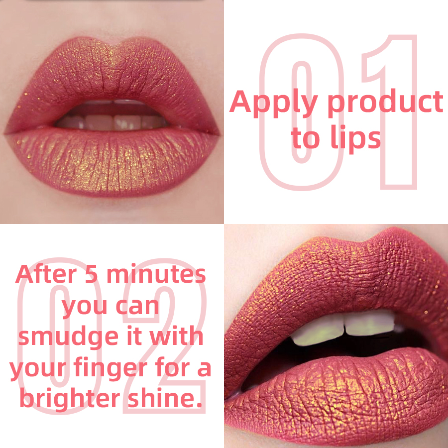 1PC Glitter Metallic 14 Colors – обзор и цена Lip Tint Korean