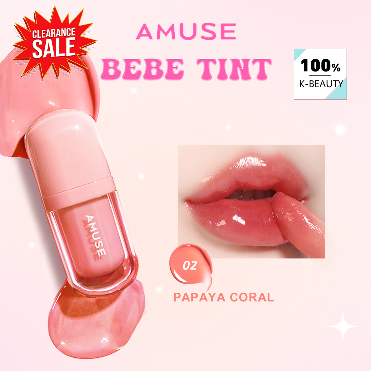 [ClearanceSale] AMUSE BEBE TIN – обзор и цена Lip Tint Korean