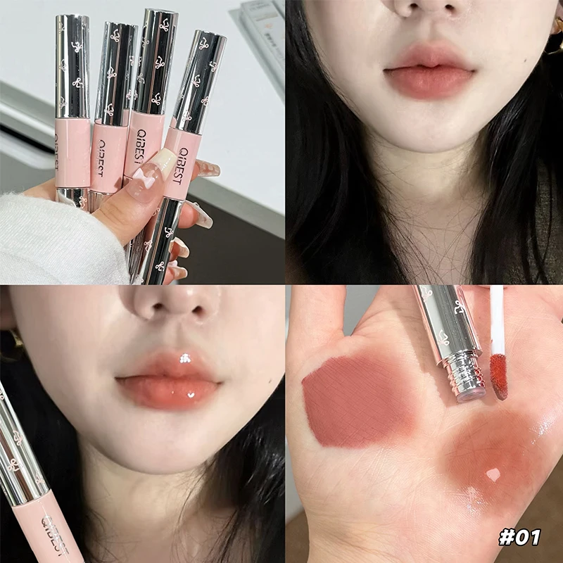 QIBEST Double Head Matte Velve – обзор и цена Lip Tint Korean
