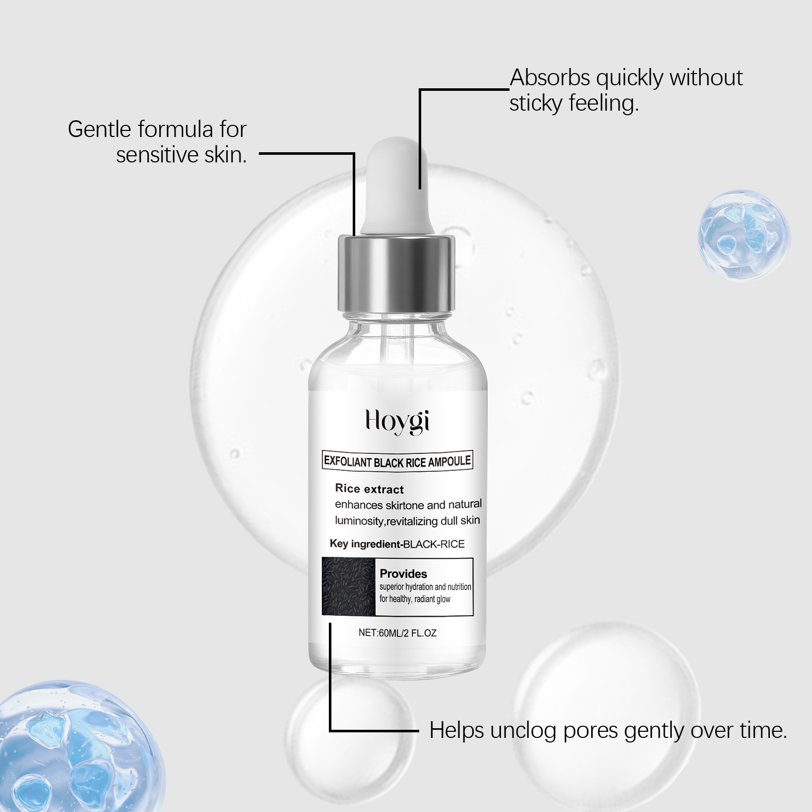 Glow Rice Ampoule White Black  – обзор и цена Essence Serum Toner