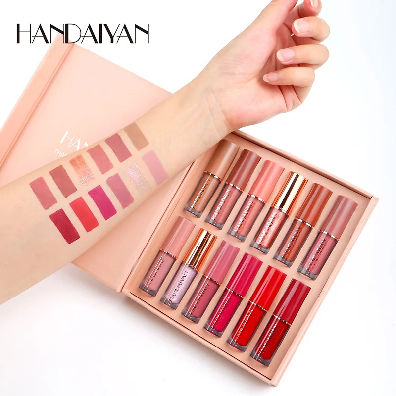 12pcs Moisturizing Liquid Lips – обзор и цена Lip Tint Korean