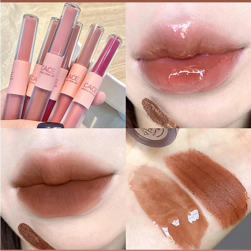 Double Head Lip Gloss Matte Ve – обзор и цена Lip Tint Korean